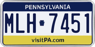 PA license plate MLH7451