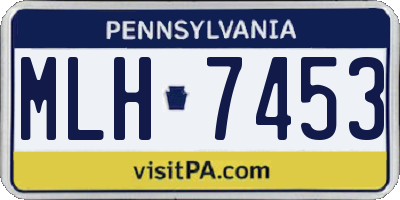 PA license plate MLH7453
