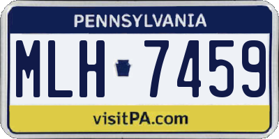 PA license plate MLH7459