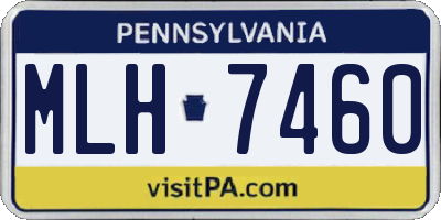 PA license plate MLH7460