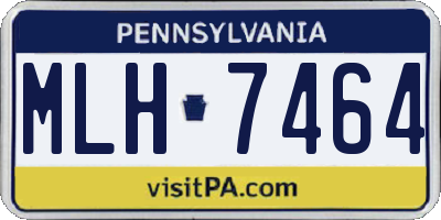 PA license plate MLH7464
