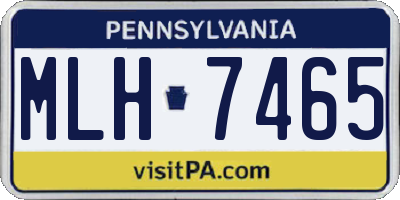 PA license plate MLH7465