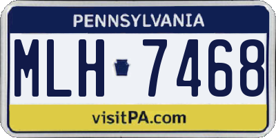 PA license plate MLH7468