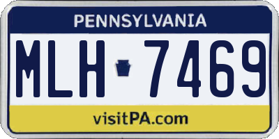PA license plate MLH7469