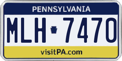 PA license plate MLH7470