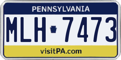 PA license plate MLH7473