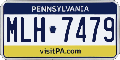 PA license plate MLH7479
