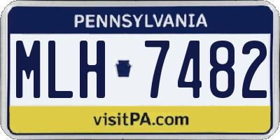 PA license plate MLH7482