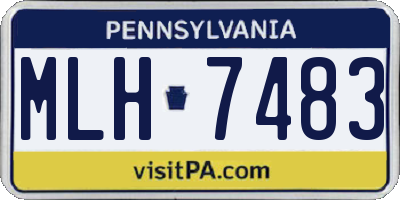 PA license plate MLH7483