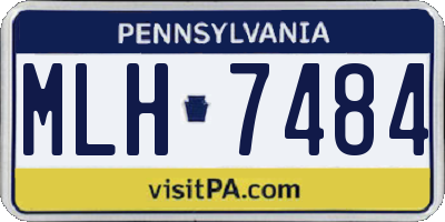 PA license plate MLH7484