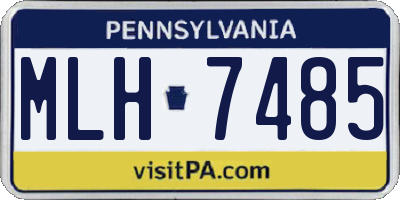 PA license plate MLH7485