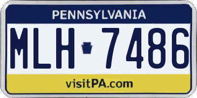 PA license plate MLH7486