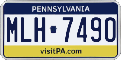 PA license plate MLH7490