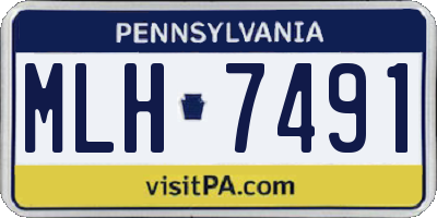 PA license plate MLH7491