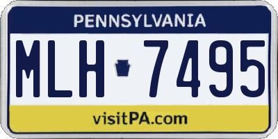 PA license plate MLH7495