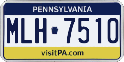 PA license plate MLH7510