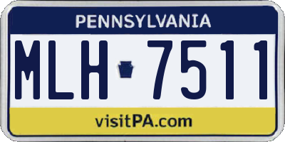 PA license plate MLH7511