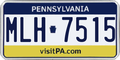 PA license plate MLH7515