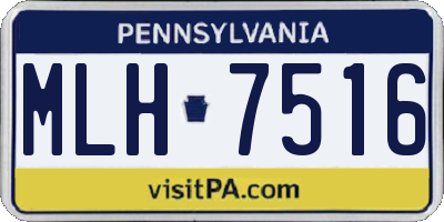 PA license plate MLH7516