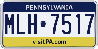 PA license plate MLH7517
