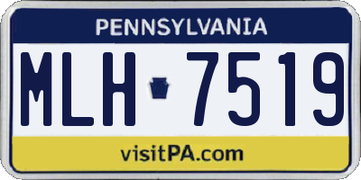 PA license plate MLH7519