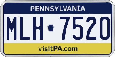PA license plate MLH7520