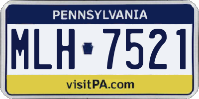 PA license plate MLH7521
