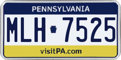 PA license plate MLH7525
