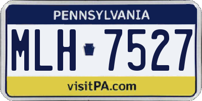PA license plate MLH7527