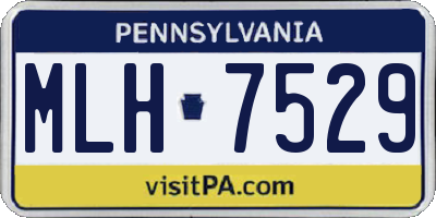 PA license plate MLH7529