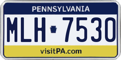 PA license plate MLH7530