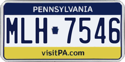 PA license plate MLH7546