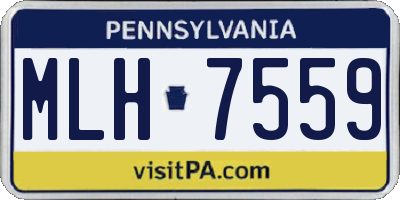 PA license plate MLH7559