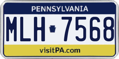 PA license plate MLH7568