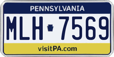PA license plate MLH7569