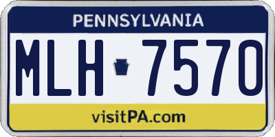 PA license plate MLH7570