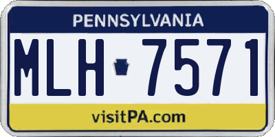 PA license plate MLH7571