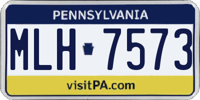 PA license plate MLH7573