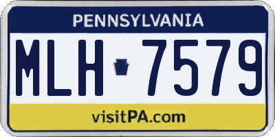 PA license plate MLH7579