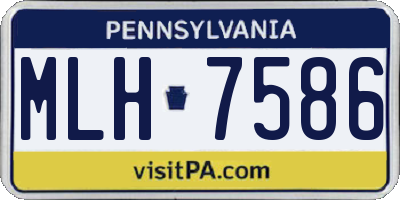 PA license plate MLH7586