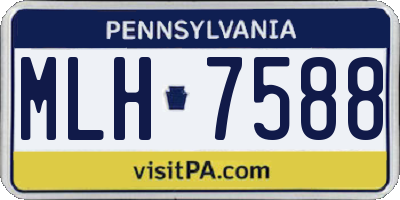 PA license plate MLH7588