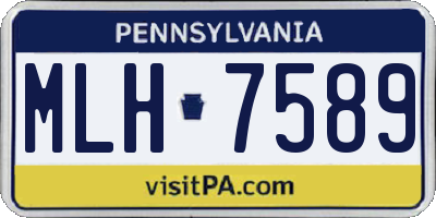 PA license plate MLH7589