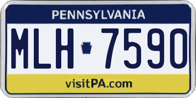 PA license plate MLH7590
