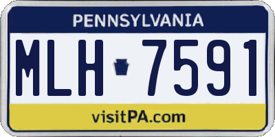 PA license plate MLH7591