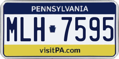 PA license plate MLH7595