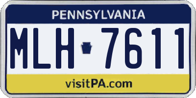 PA license plate MLH7611