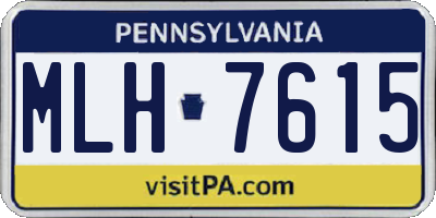 PA license plate MLH7615