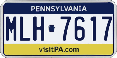 PA license plate MLH7617