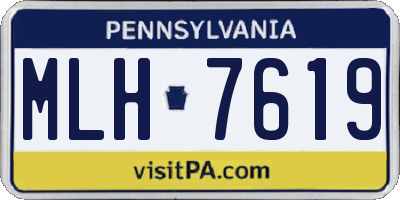 PA license plate MLH7619
