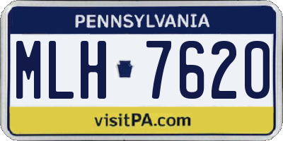 PA license plate MLH7620